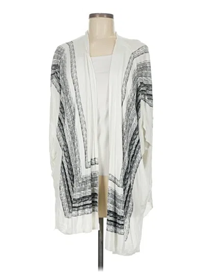 Pre-owned Splendid Cardigan Sweater In White