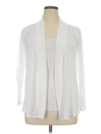 Pre-owned Splendid Cardigan Sweater In White