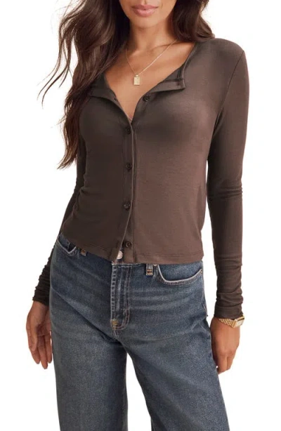 Splendid Cardigan Top In Brown