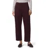 Splendid Carissa Crop Twill Pants In Burgundy