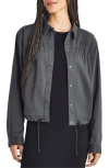 Splendid Caroline Elastic-waist Blouson Jacket In Lead