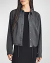 Splendid Caroline Elastic-waist Blouson Jacket In Lead