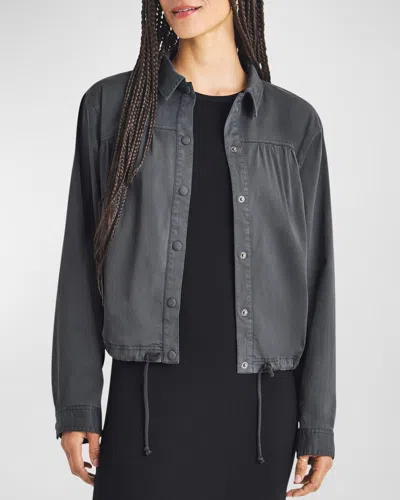 Splendid Caroline Elastic-waist Blouson Jacket In Lead