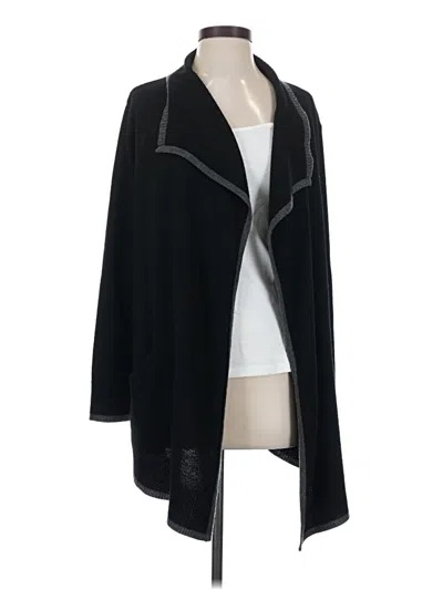 Pre-owned Splendid Cashmere Cardigan Sweater In Black