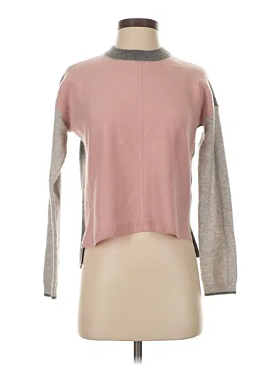 Pre-owned Splendid Cashmere Pullover Sweater In Pink