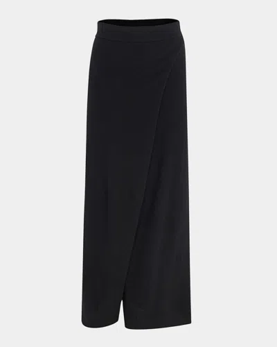 Splendid Cashmere Wrap Maxi Skirt In Black