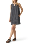 Splendid Catalina Linen Blend Minidress In Gray