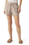 Splendid Catalina Linen Blend Shorts In Gray