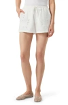 Splendid Cayden Embroidered Drawstring Waist Shorts In White