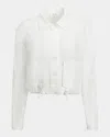 Splendid Cayden Embroidered Crop Jacket In White