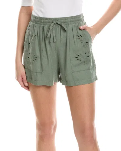 Splendid Cayden Embroidered Linen-blend Short In Multi