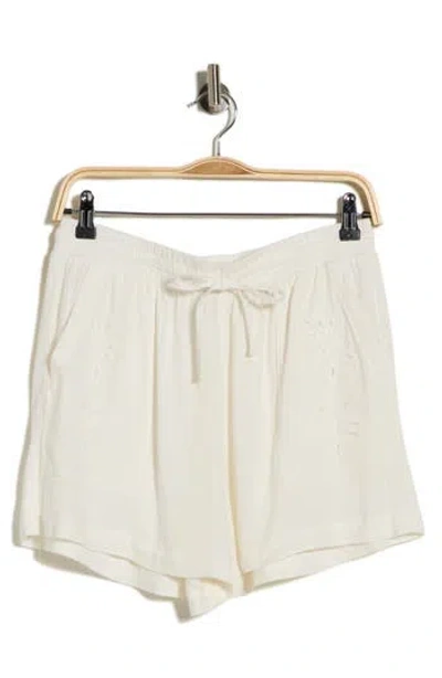 Splendid Cayden Embroidered Shorts In White