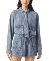 Splendid Cayden Chambray Jacket In Indigo