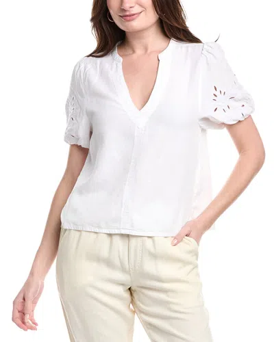 Splendid Cayden Linen-blend Blouse In White