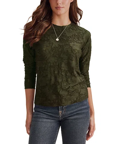 Splendid Cecelia Floral Long Sleeve Tee In Green