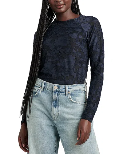 Splendid Cecelia Floral Long Sleeve Tee In Navy