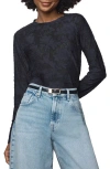 Splendid Cecelia Floral Long Sleeve Top In Black