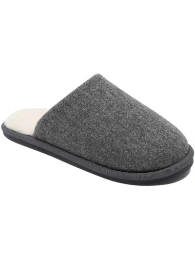 Splendid Cecil Womens Faux Fur Wool Blend Slide Slippers In Blue