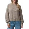 Splendid Celeste Cable Stitch Sweater In Brown