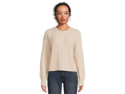 Splendid Celeste Cable Sweater In Black