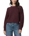 Splendid Celeste Cable Sweater In Purple
