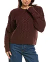 Splendid Celeste Cable Wool-blend Sweater In Brown
