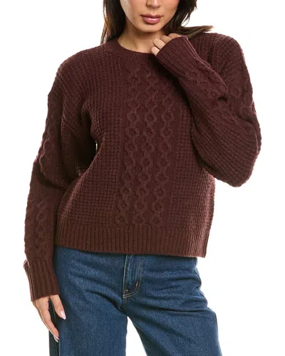 Splendid Celeste Cable Wool-blend Sweater In Purple