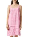 Splendid Celine Stripe Mini Dress In Chateau Rose Stripe