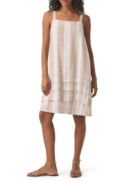 Splendid Celine Stripe Shift Dress In Fawn Stripe