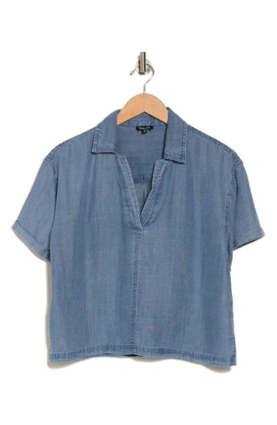 Splendid Chambray Polo Top In Chambray