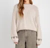 Splendid Charity Hearts Sweater In Oat Heather In Multi