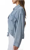 Splendid Charlie Chambray Jacket In Indigo In Blue