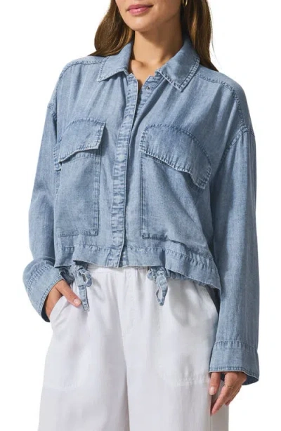 Splendid Charlie Chambray Jacket In Indigo