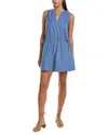 Splendid Chase Poplin Dress In Blue