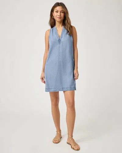 Splendid Chelsea Indigo Weekend Mini Dress Womens Blue Split Collar Buu579