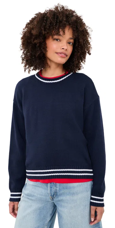 Splendid Cherry On Top Sweater Navy/white/cherry In Blue