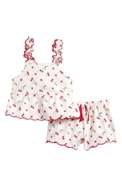 Splendid Babies'  Cherry Tank & Shorts Set In Red