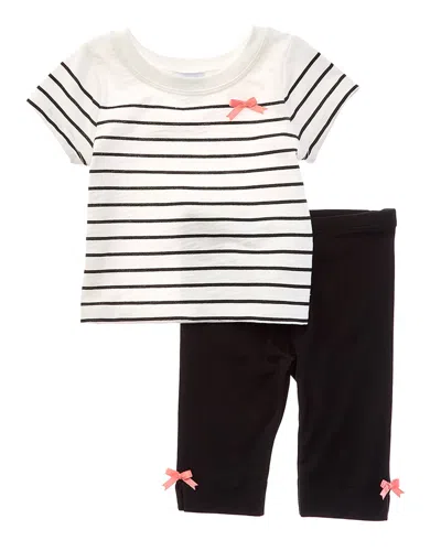 Splendid Kids' Chic Stripe Shirt & Pant Set In Black