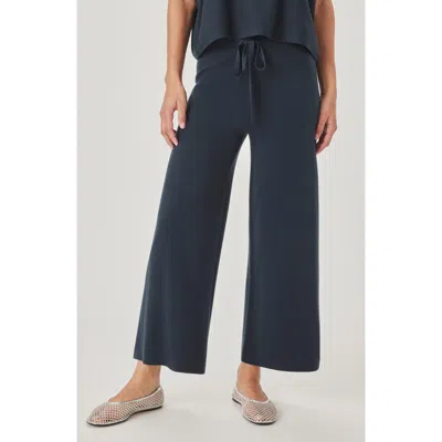 Splendid Christa Crop Sweater Pants In Blue