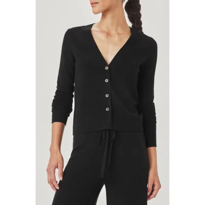 Splendid Christa Cropped Cardigan In Black