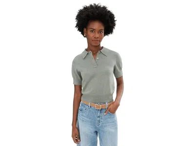 Splendid Christa Polo Ss Sweater In Gray