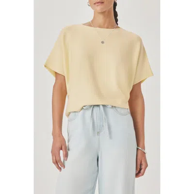 Splendid Christa Short Sleeve Sweater In Yellow