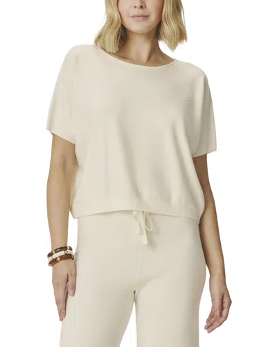 Splendid Christa Short Sleeve Sweater In Transparent