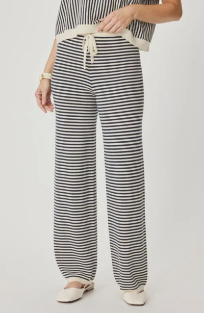 Splendid Christa Stripe Sweater Pants In Neutral