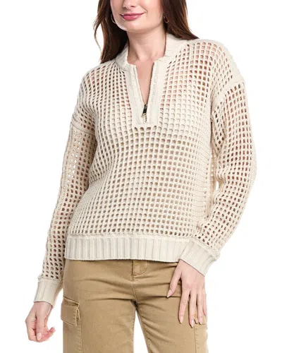 Splendid Cj 1/4-zip Sweater In White