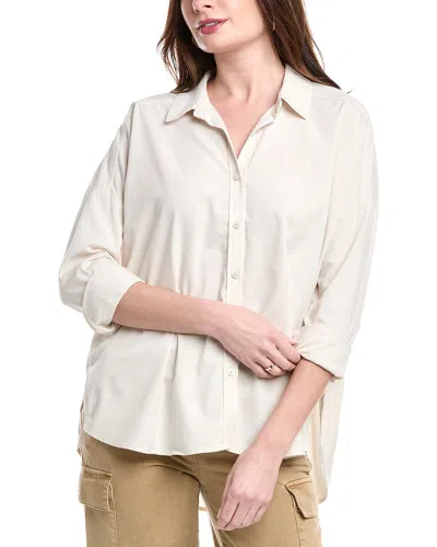 SPLENDID CJ POPLIN LINEN-BLEND TOP