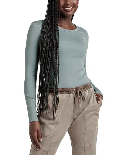 Splendid Classic Long Sleeve Tee In Dusty Teal