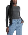 Splendid Classic Long Sleeve Tee In Heather Shadow