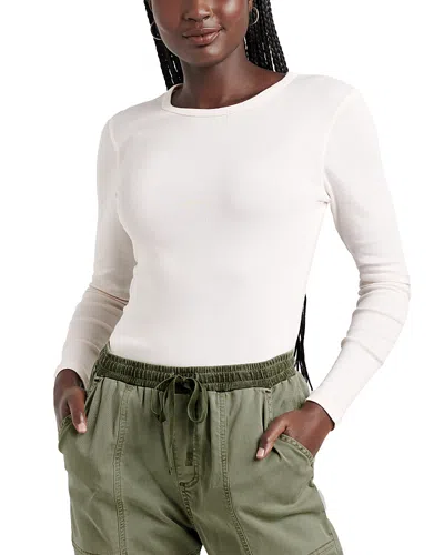 Splendid Classic Long Sleeve Tee In Snow Heather