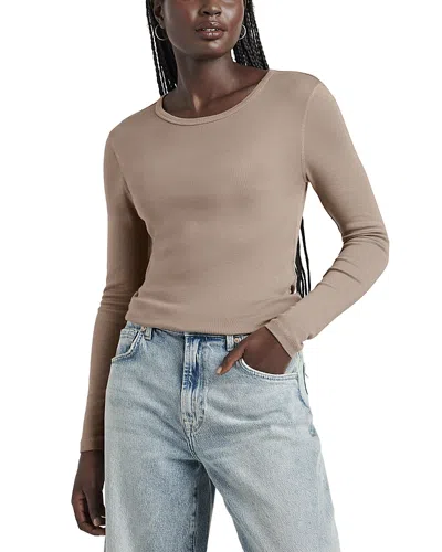 Splendid Classic Long Sleeve Tee In Tawny Heather